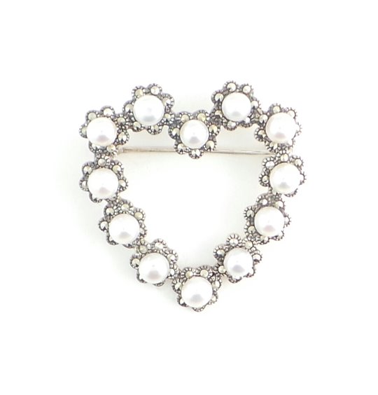 Spilla Imperial Donna in Argento Perla CPM - CPM